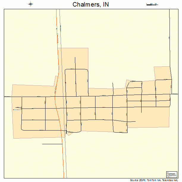 Chalmers, IN street map