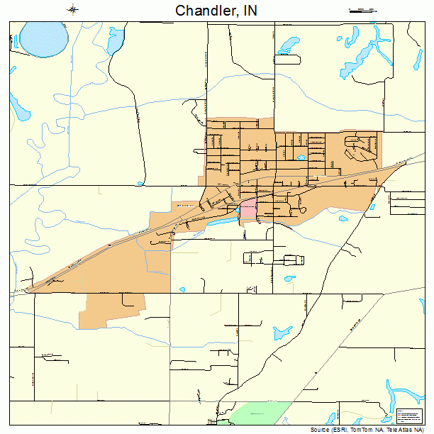 Chandler, IN street map