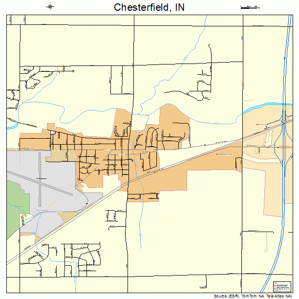 Chesterfield, IN street map