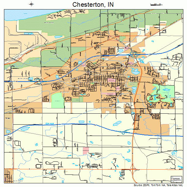 Chesterton, IN street map