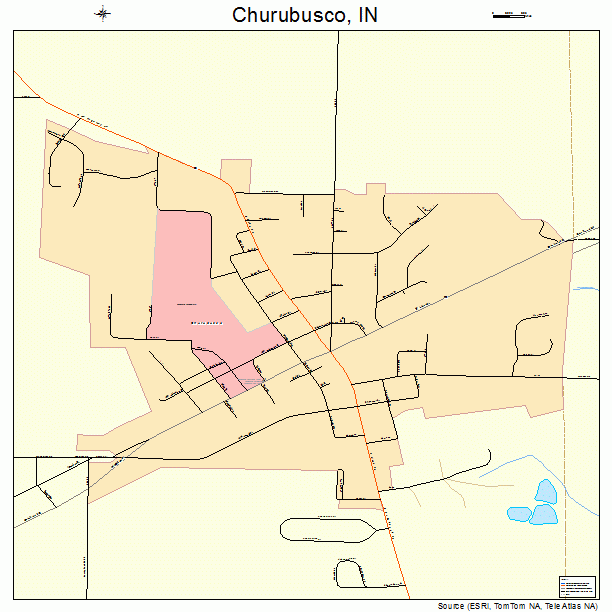 Churubusco, IN street map
