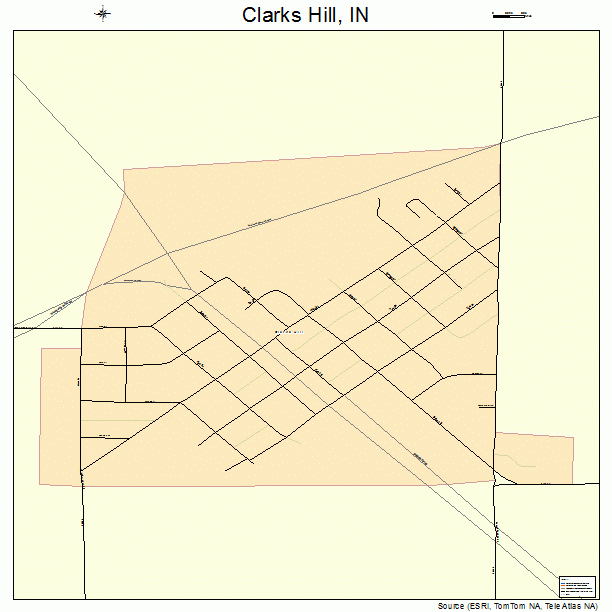 Clarks Hill, IN street map