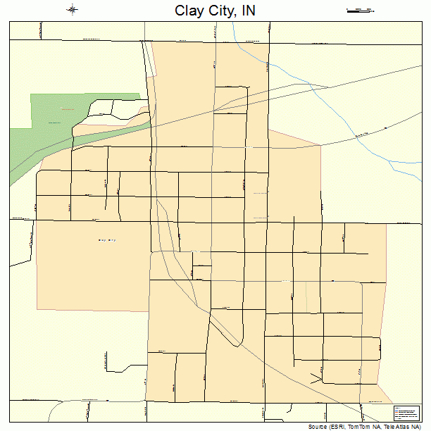 Clay City, IN street map