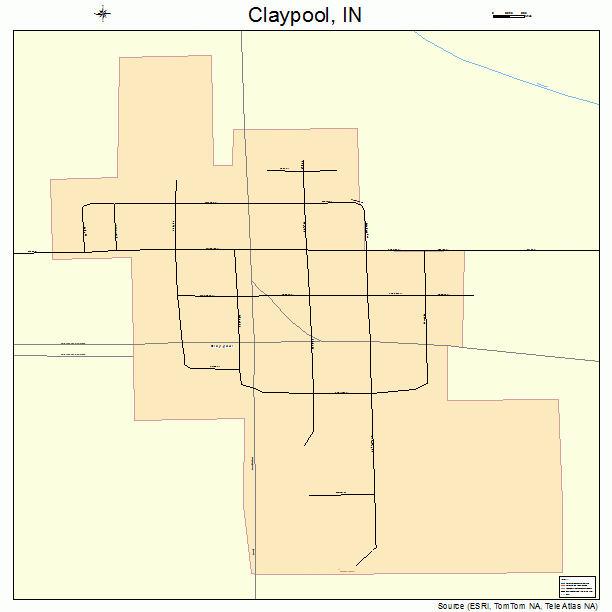 Claypool, IN street map