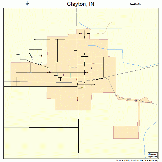 Clayton, IN street map