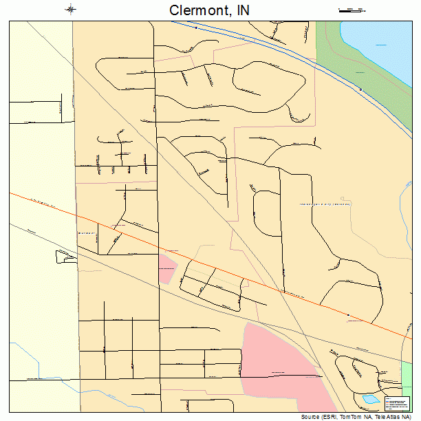 Clermont, IN street map
