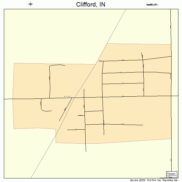 Clifford, IN street map