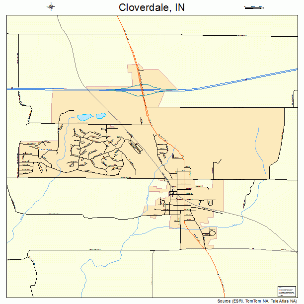 Cloverdale, IN street map