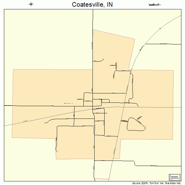 Coatesville, IN street map