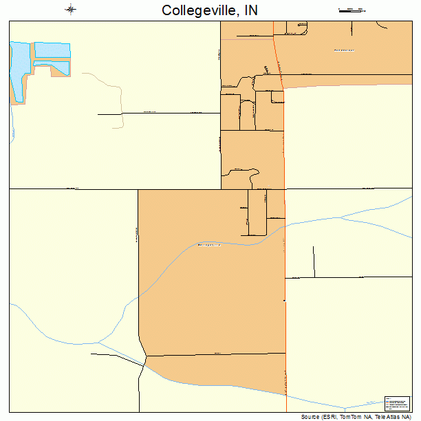 Collegeville, IN street map