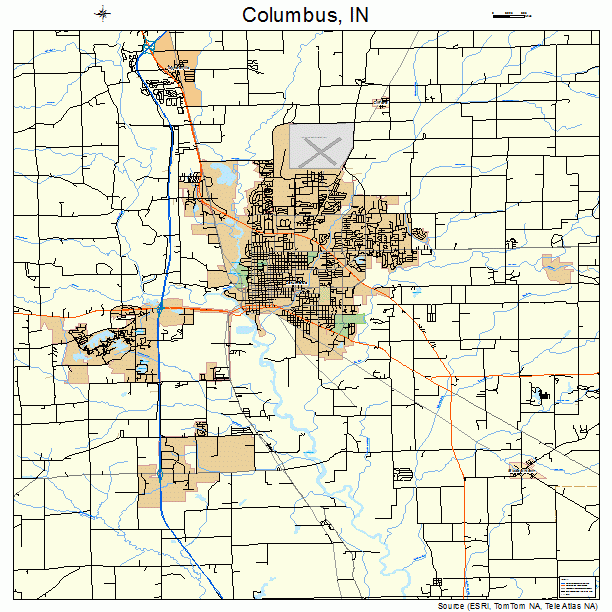 Columbus, IN street map