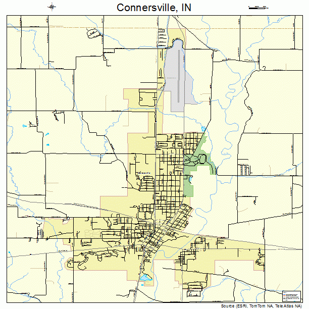 Connersville, IN street map