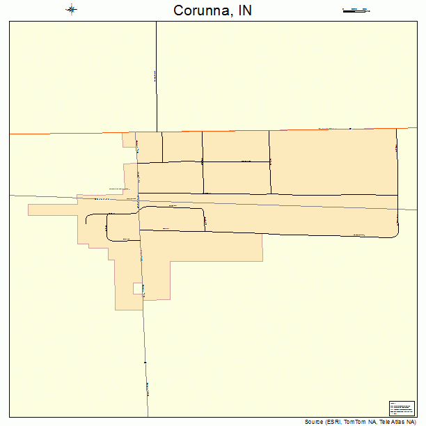 Corunna, IN street map