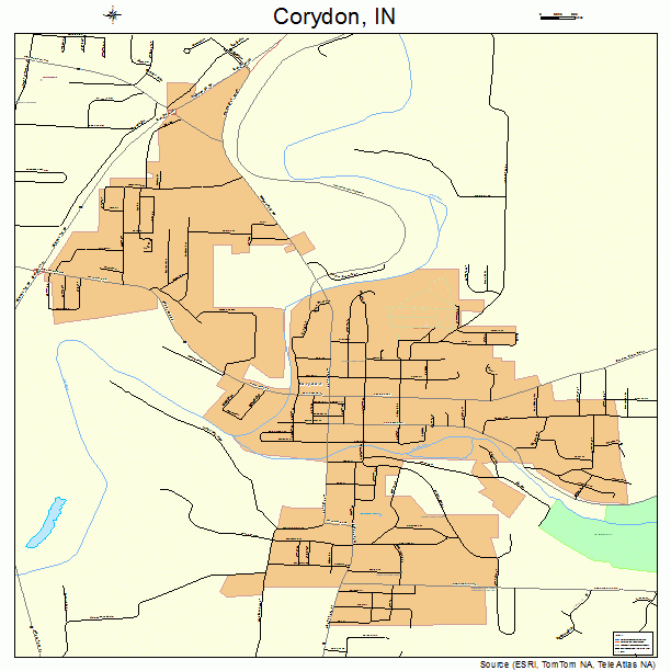 Corydon, IN street map