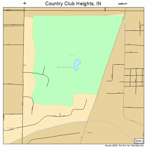 Country Club Heights, IN street map