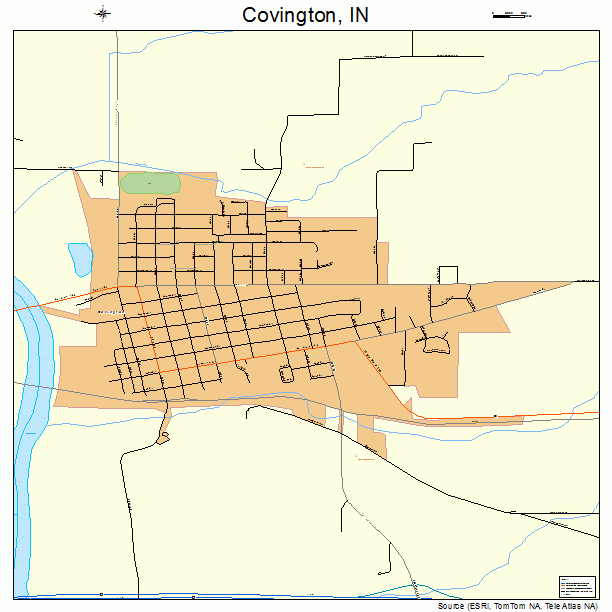 Covington, IN street map