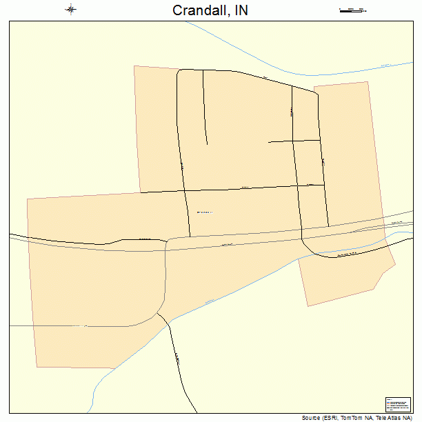 Crandall, IN street map
