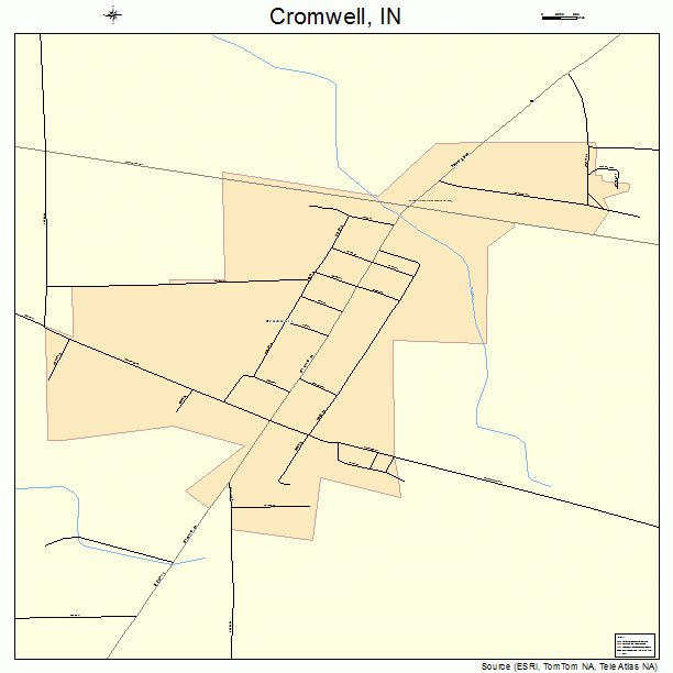 Cromwell, IN street map