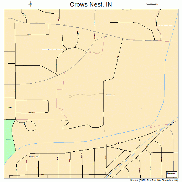 Crows Nest, IN street map