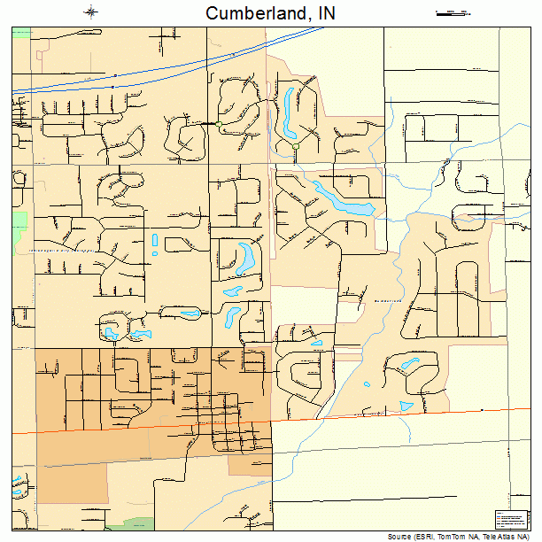 Cumberland, IN street map