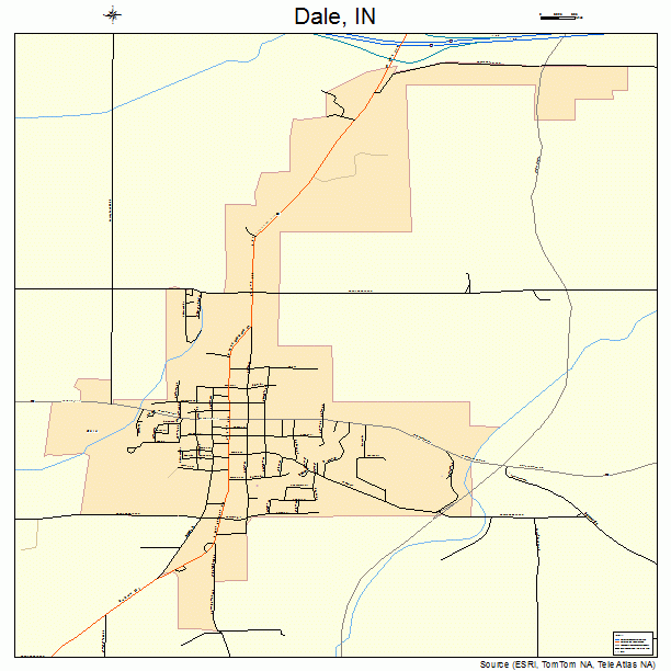 Dale, IN street map