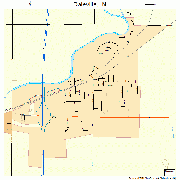 Daleville, IN street map