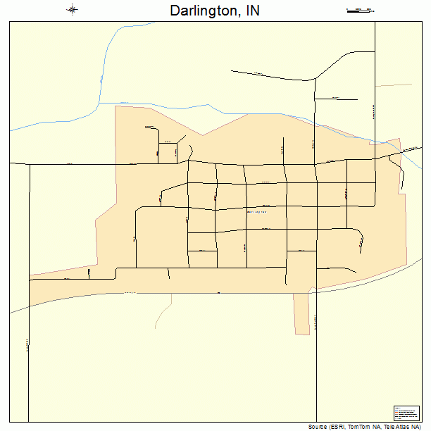 Darlington, IN street map