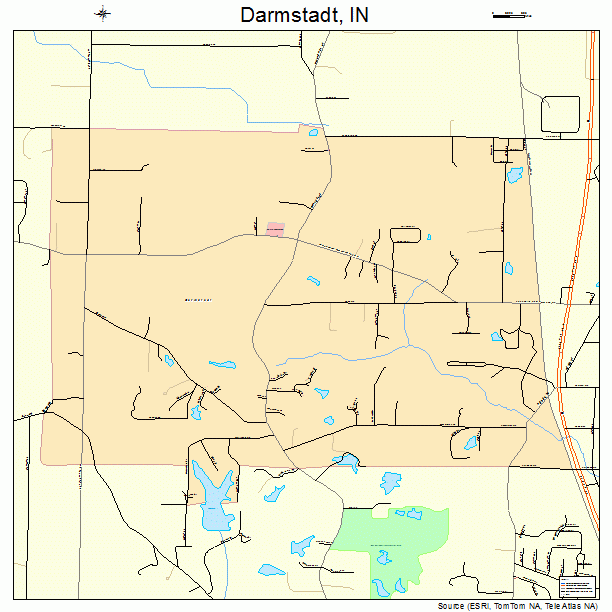 Darmstadt, IN street map