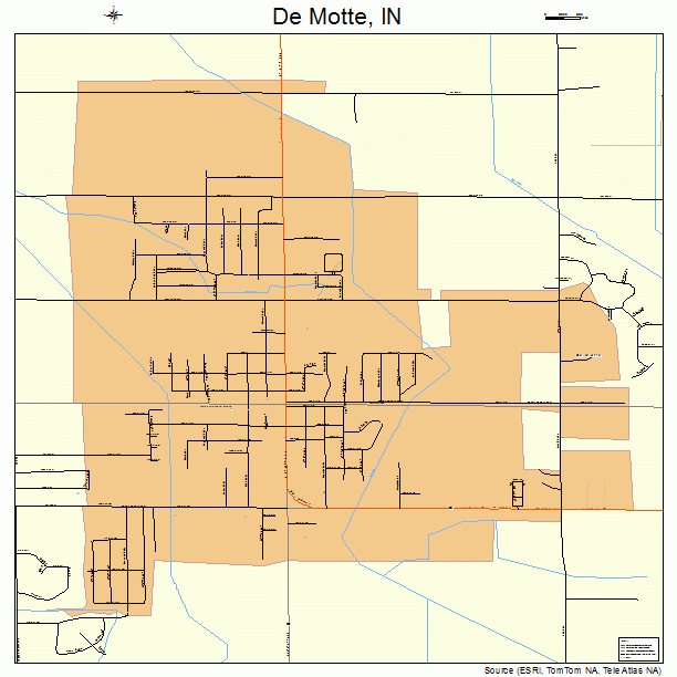 De Motte, IN street map