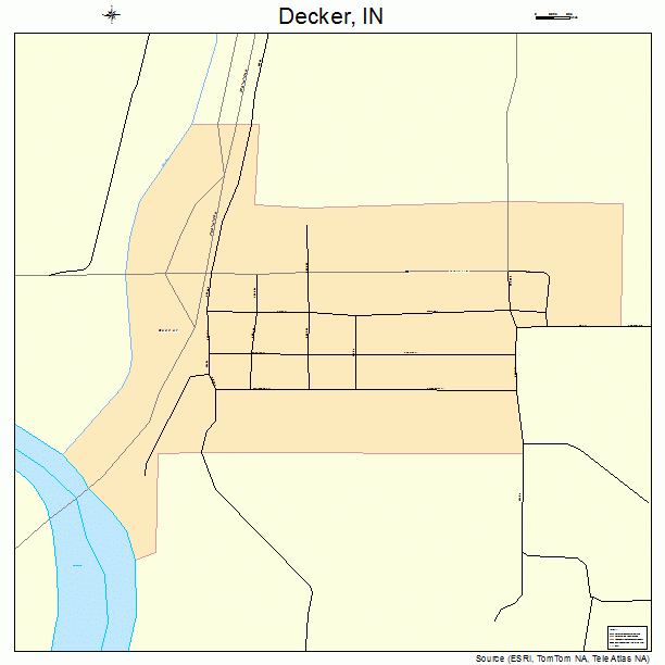 Decker, IN street map