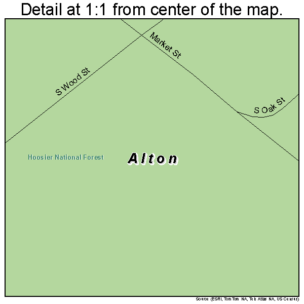 Alton, Indiana road map detail