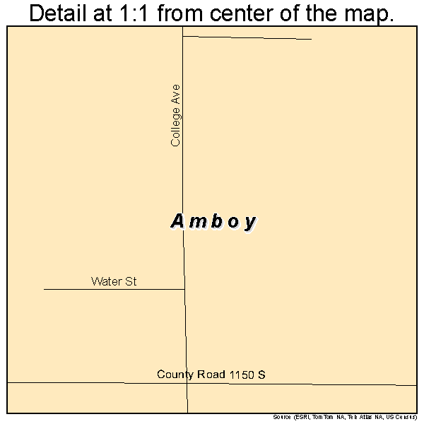 Amboy, Indiana road map detail