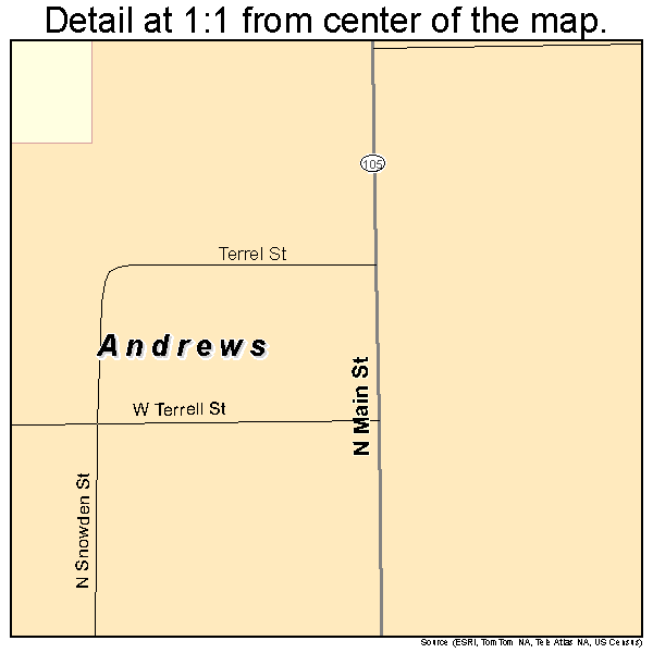 Andrews, Indiana road map detail