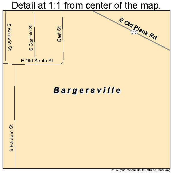 Bargersville, Indiana road map detail