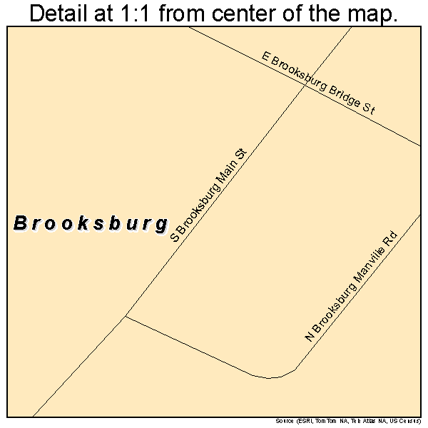 Brooksburg, Indiana road map detail