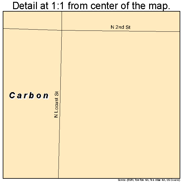 Carbon, Indiana road map detail
