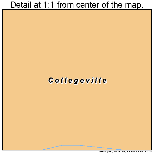 Collegeville, Indiana road map detail