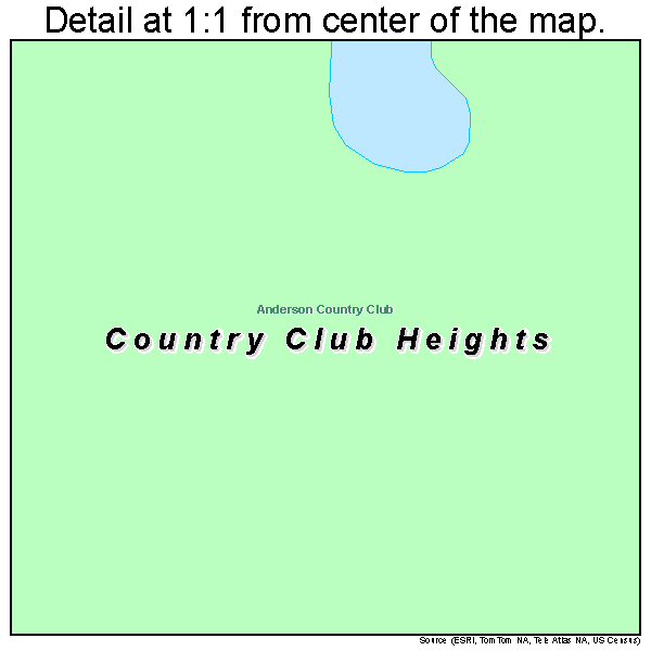 Country Club Heights, Indiana road map detail