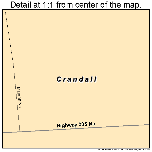 Crandall, Indiana road map detail