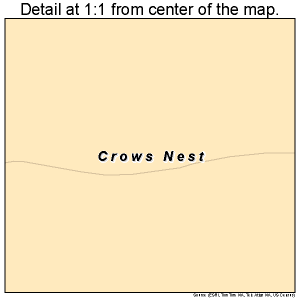 Crows Nest, Indiana road map detail