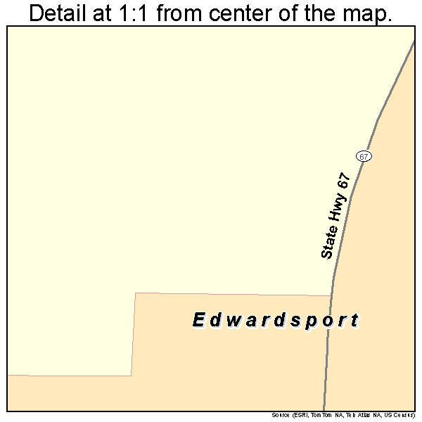 Edwardsport, Indiana road map detail