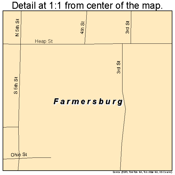 Farmersburg, Indiana road map detail