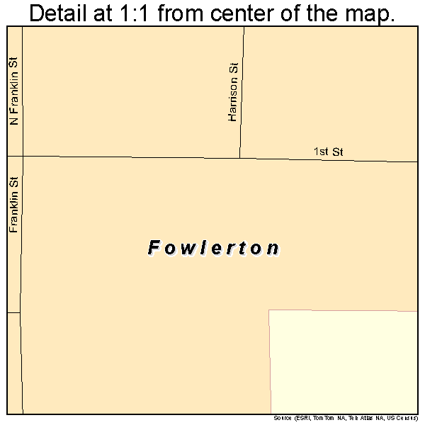 Fowlerton, Indiana road map detail