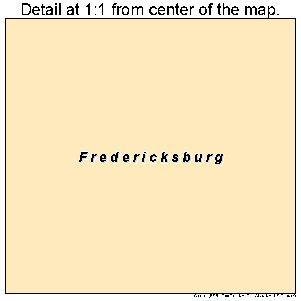 Fredericksburg, Indiana road map detail
