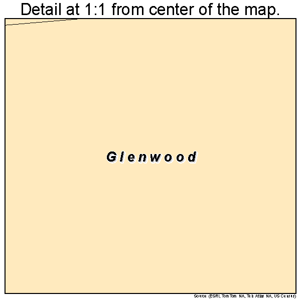 Glenwood, Indiana road map detail