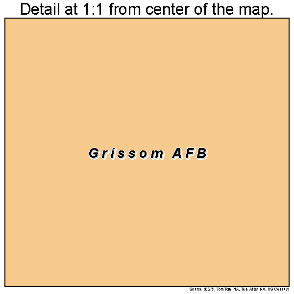 Grissom AFB, Indiana road map detail
