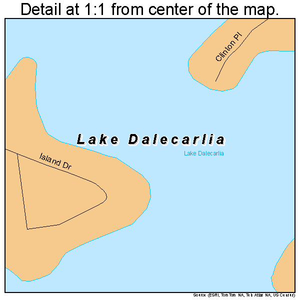 Lake Dalecarlia, Indiana road map detail