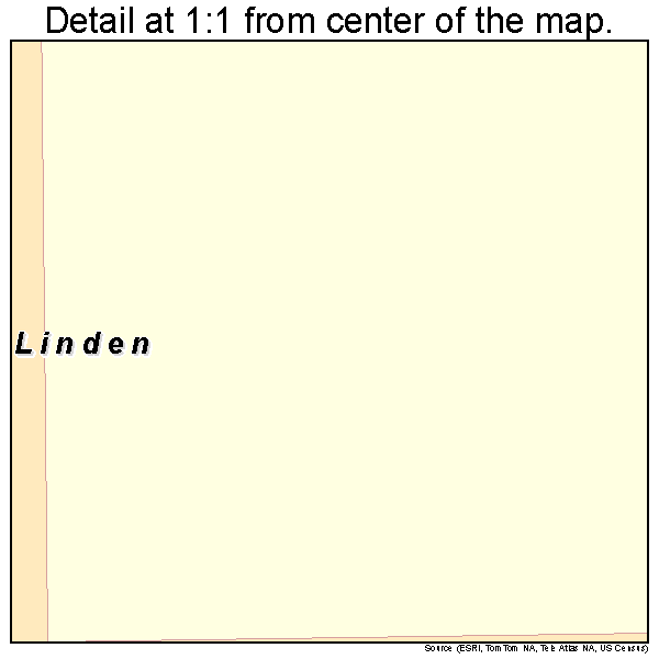 Linden, Indiana road map detail