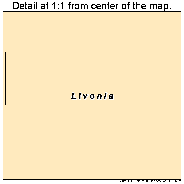 Livonia, Indiana road map detail