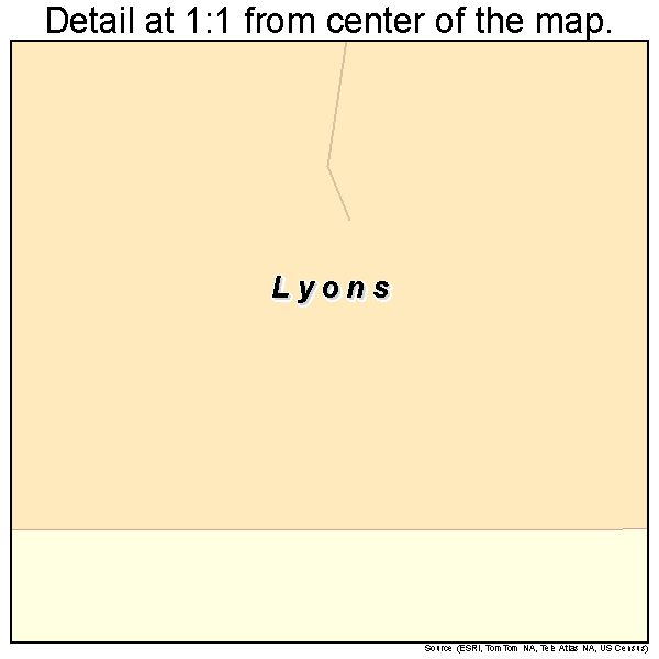 Lyons, Indiana road map detail